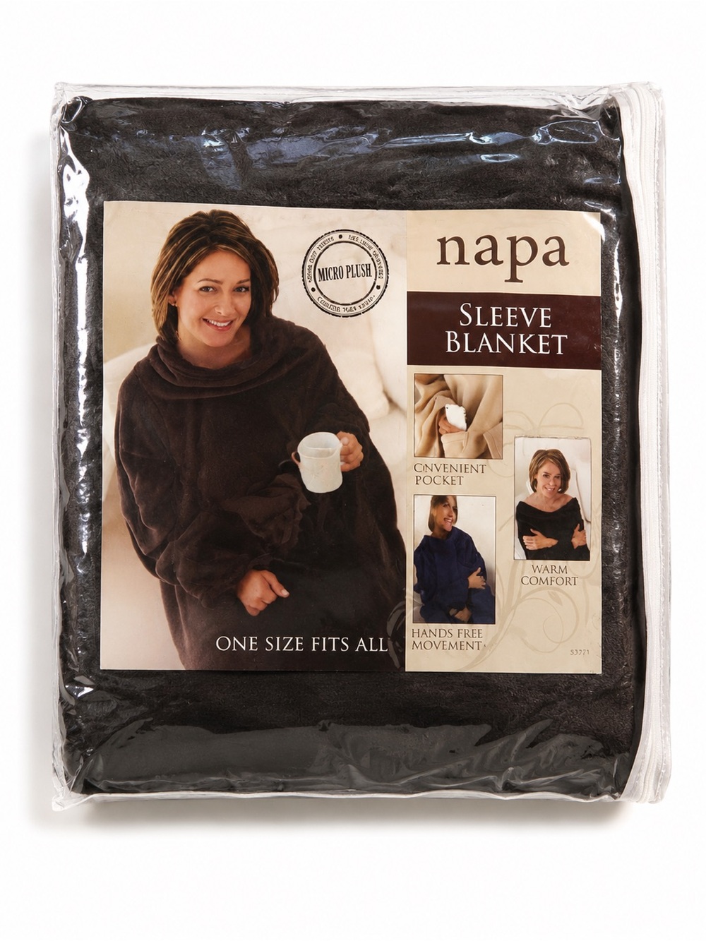 Napa Sleeve Blanket - Dark brown